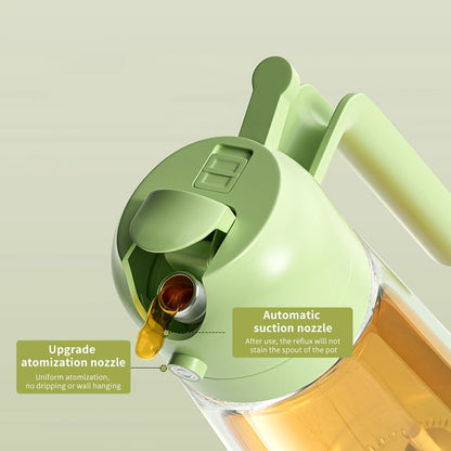 2-in-1 Glass Oil Sprayer Bottle (400ML) | Spray & Pour Oil Dispenser for Kitchen, Air Fryer & BBQ