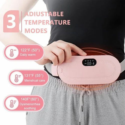Rechargeable Electric Heating Pad for Period Pain Relief, Heated Waist & Belly Belt for Women & Girls