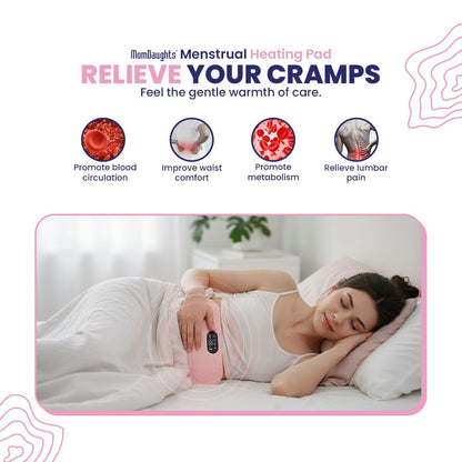 Rechargeable Electric Heating Pad for Period Pain Relief, Heated Waist & Belly Belt for Women & Girls