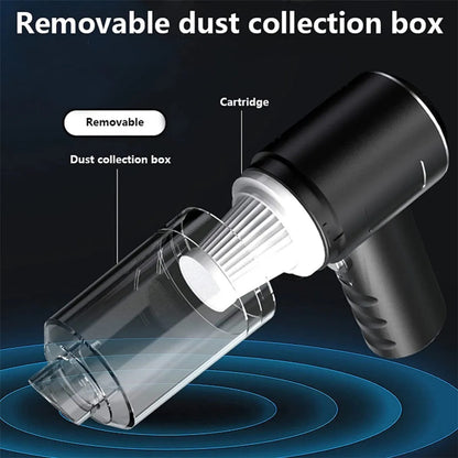 3-in-1 Cordless Handheld Vacuum Cleaner | Rechargeable Wet & Dry Portable Mini Cleaner with LED Light | Powerful Suction for Car, Sofa, Carpet, Home & Office Cleaning